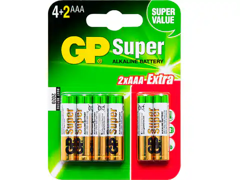 ⁨Alkaline battery AAA 1.5 LR3 GP SUPER⁩ at Wasserman.eu