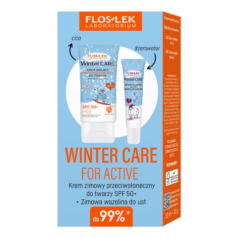 ⁨FLOSLEK Zestaw prezentowy Winter Care Krem ochronny zimowy 30 ml + Wazelina do ust 10g⁩ w sklepie Wasserman.eu