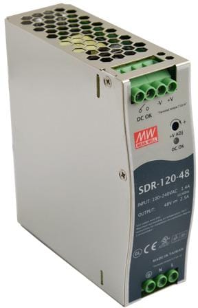 ⁨ZASILACZ IMPULSOWY NA SZYNĘ DIN MEAN WELL SDR-120-48⁩ w sklepie Wasserman.eu