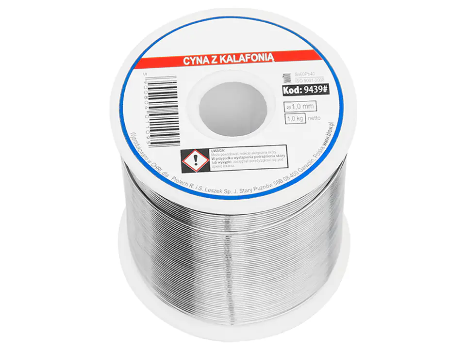 Cyna 1,00/1kg Sn60Pb40 w sklepie Wasserman.eu