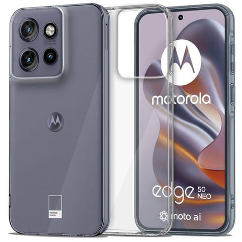 ⁨Etui MOTOROLA MOTO EDGE 50 NEO Tech-Protect Flexair Clear transparentne⁩ w sklepie Wasserman.eu