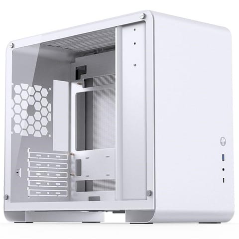 ⁨Jonsbo U4 Mini Micro-ATX Case, Tempered Glass - white⁩ at Wasserman.eu
