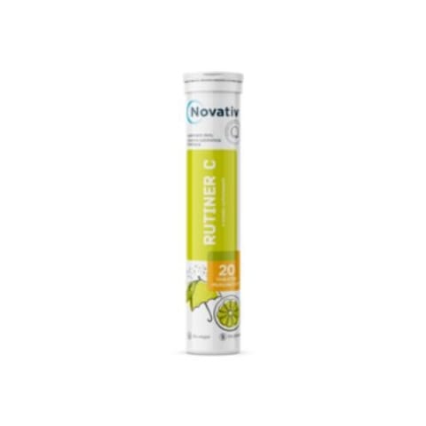 ⁨Novativ Rutiner C, 20 lemon-flavoured effervescent tablets⁩ at Wasserman.eu