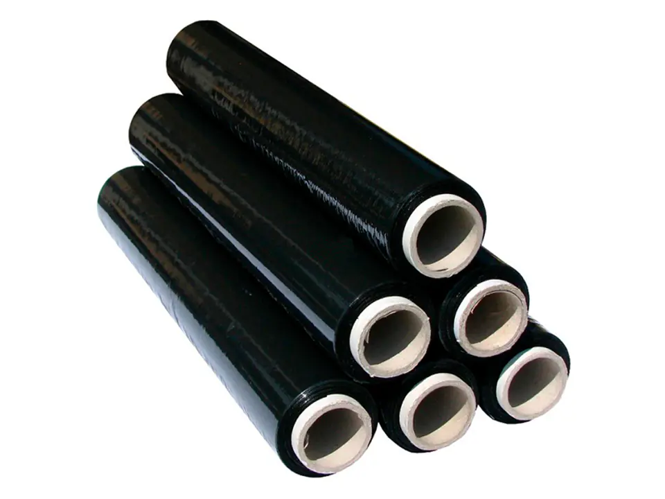 ⁨Black stretch film 1,40KG 500mm⁩ at Wasserman.eu