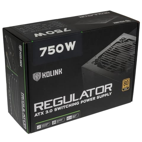 ⁨Kolink Regulator 80 PLUS Gold PSU, ATX 3.0, PCIe 5.0, modular - 750 Watts⁩ at Wasserman.eu