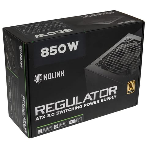 ⁨Kolink Regulator 80 PLUS Gold PSU, ATX 3.0, PCIe 5.0, modular - 850 Watts⁩ at Wasserman.eu