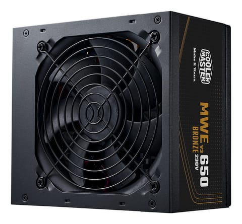 ⁨Cooler Master MWE Bronze 650 V3 230V power supply unit 650 W 24-pin ATX ATX Black⁩ at Wasserman.eu