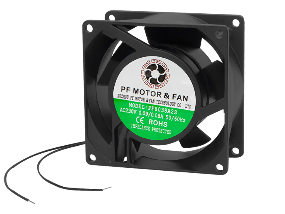 ⁨Fan 80x38mm 230V 8038FD plain⁩ at Wasserman.eu