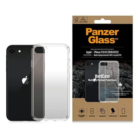 ⁨PanzerGlass HardCase iPhone SE 2022 / SE 2020 / 7 / 8 Antibacterial Military grade Tangerine transparent 0377⁩ at Wasserman.eu