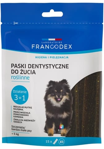 ⁨Francodex Paski Dental XS 15szt 114g [FR179609]⁩ w sklepie Wasserman.eu
