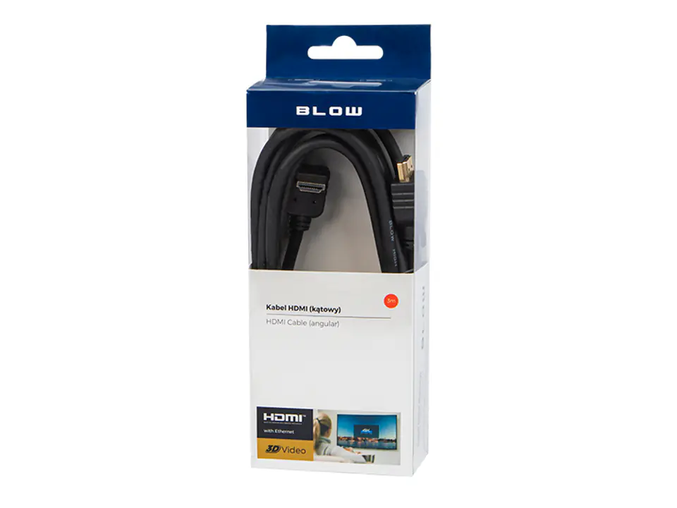 ⁨92-604# Przył.hdmi-hdmi classic kątowe 3m⁩ w sklepie Wasserman.eu