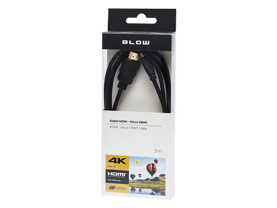 ⁨92-610# Przył.hdmi-micro hdmi classic 3m⁩ w sklepie Wasserman.eu