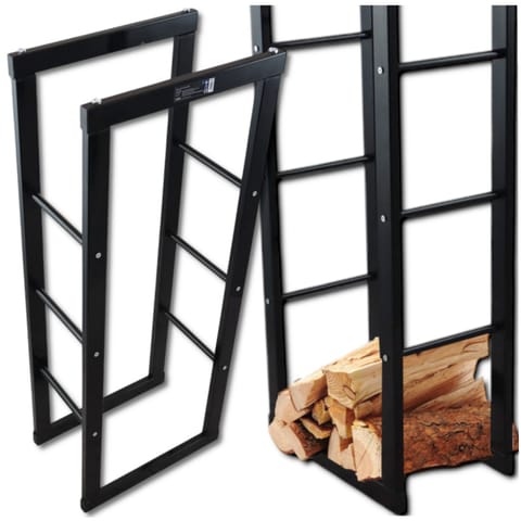 ⁨Stojak na Drewno Kominkowe Stalowy Kompaktowy Nowoczesny Design 100 cm⁩ w sklepie Wasserman.eu