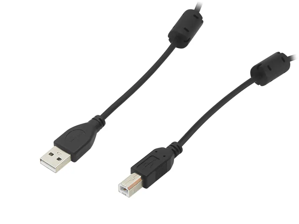 ⁨Przył.USB A - B 1,5m komp-druk 2xFER zaw⁩ at Wasserman.eu