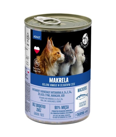 ⁨PETREPUBLIC Mackerel Pieces in a delicate sauce - wet cat food - 400g⁩ at Wasserman.eu