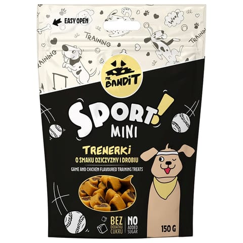 ⁨VET EXPERT MR. BANDIT Sport Mini Trainers game and poultry - dog treat - 150 g⁩ at Wasserman.eu