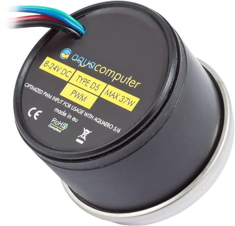 ⁨aqua computer D5 pump with PWM input and speedometer signal⁩ at Wasserman.eu