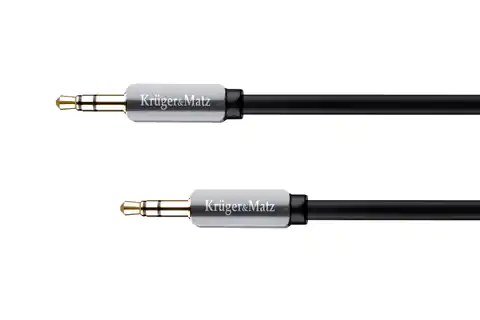 ⁨Kabel wtyk prosty - wtyk prosty  jack 3.5  stereo 1.0m Kruger&Matz⁩ w sklepie Wasserman.eu