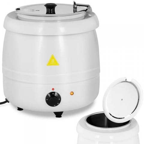 ⁨Stainless steel electric soup thermos boiler cool-touch 400 W 10 L 35-80C white⁩ at Wasserman.eu