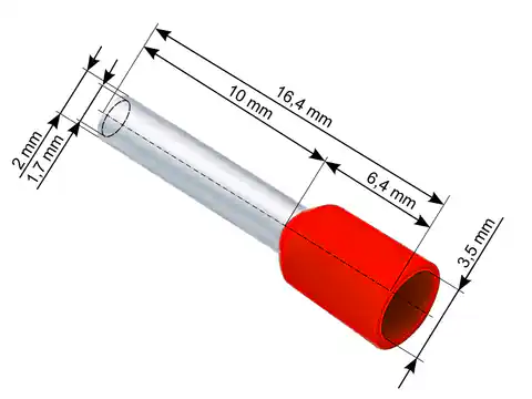 ⁨Connector insulator sleeve 1,5/10 red⁩ at Wasserman.eu
