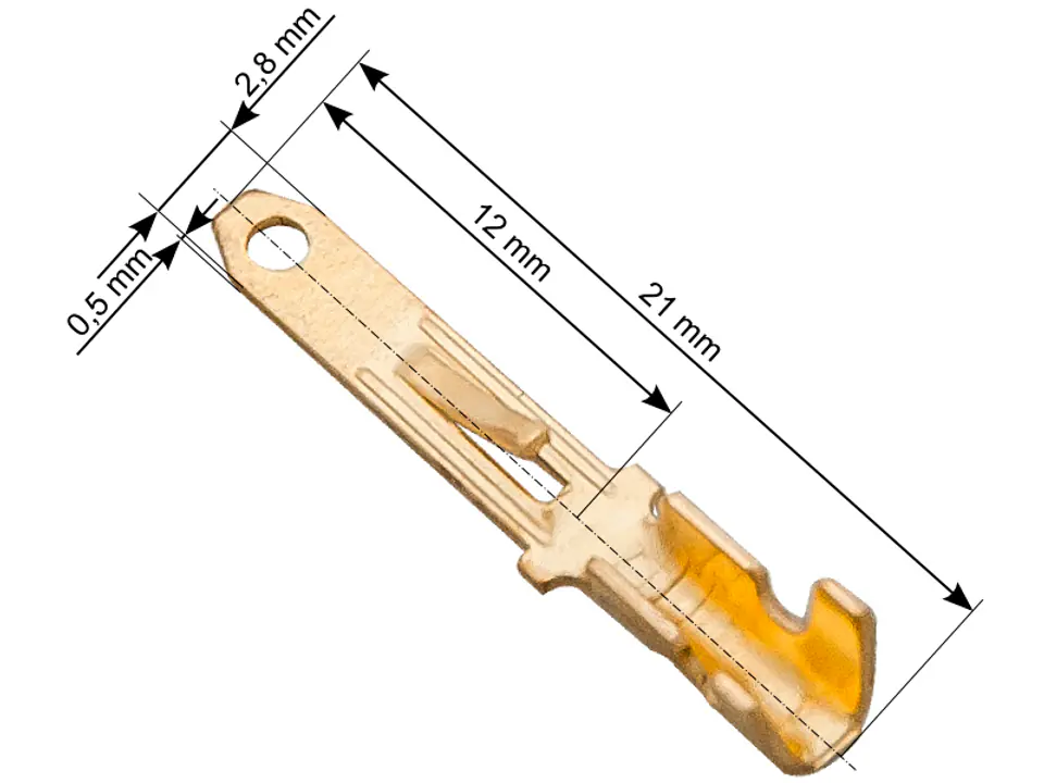 ⁨Connector nieizol. flat male 2,8/12⁩ at Wasserman.eu