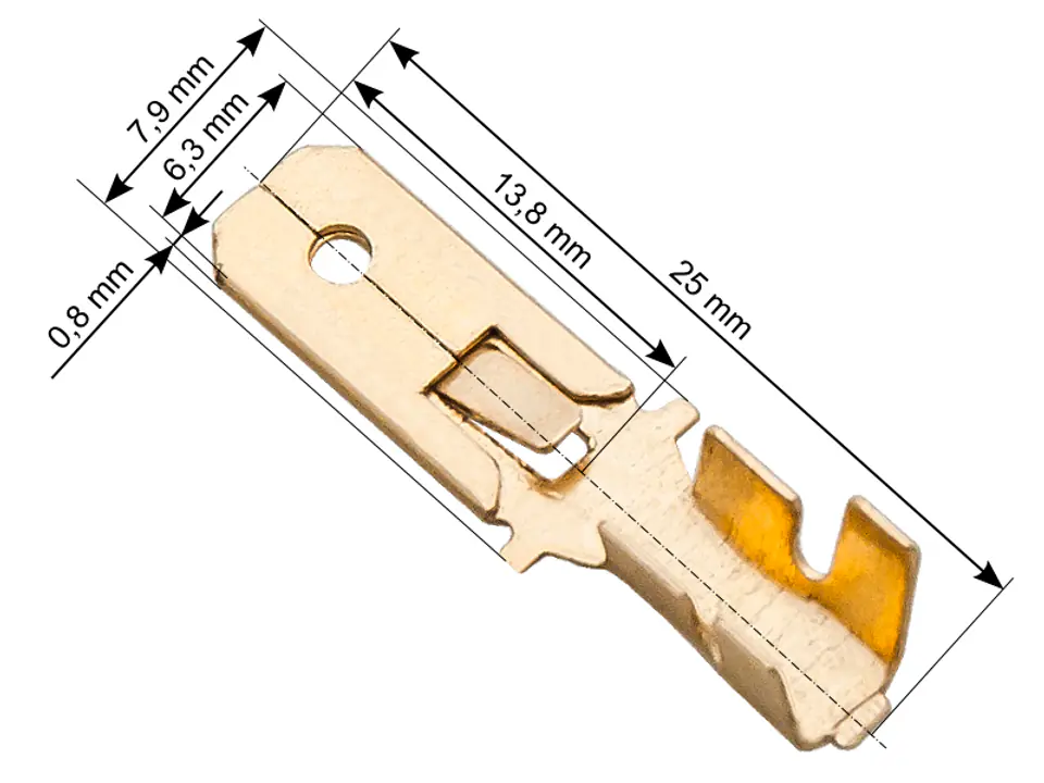 ⁨Connector nieizol. flat male 6,3/0,8 _⁩ at Wasserman.eu