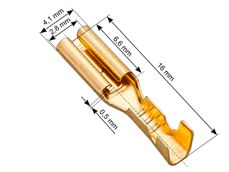 ⁨Connector nieizol. flat female 2,8/16⁩ at Wasserman.eu