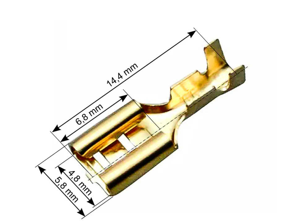 ⁨43-106# Konektor nieizol. płaski żeński 4,8/0,5⁩ w sklepie Wasserman.eu