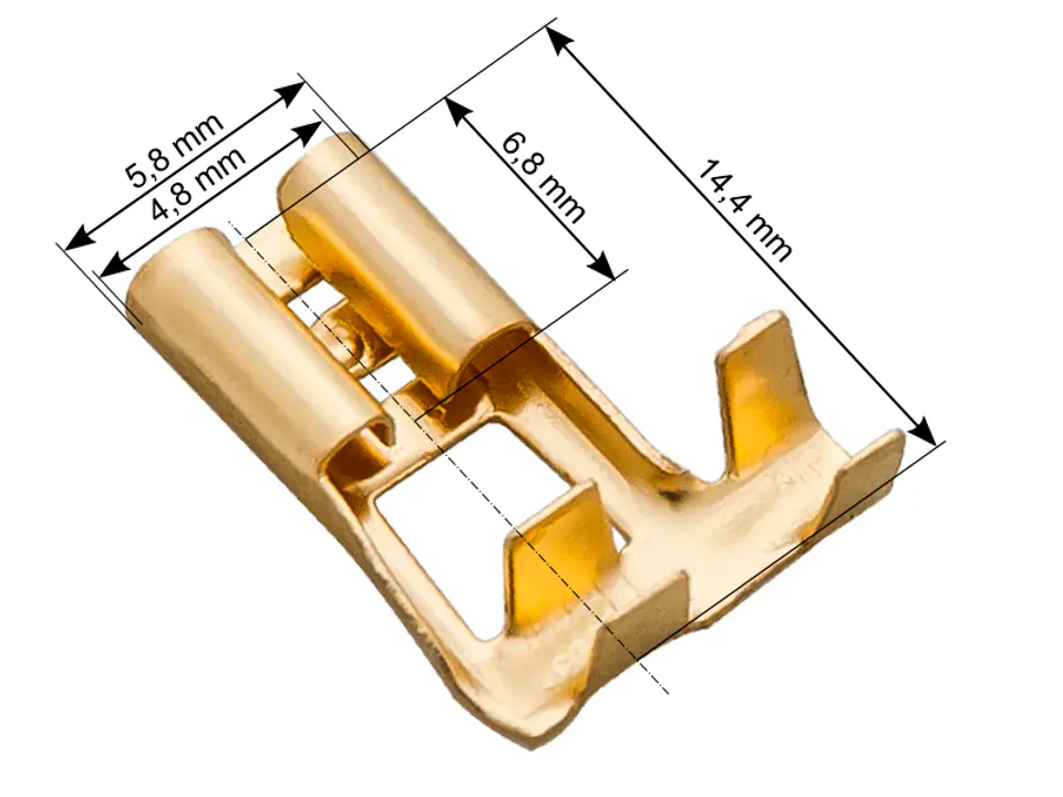 ⁨43-107# Konektor nieizol. płaski żeński 4,8/0,8k⁩ w sklepie Wasserman.eu