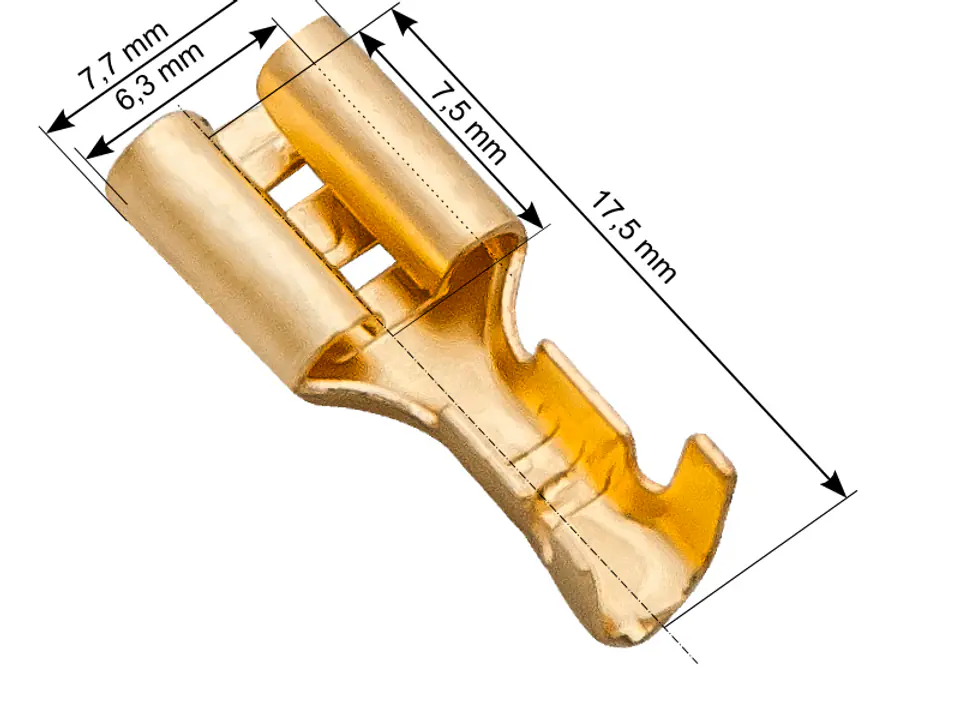 ⁨43-111# Konektor nieizol. płaski żeński 6,3/0,8⁩ w sklepie Wasserman.eu