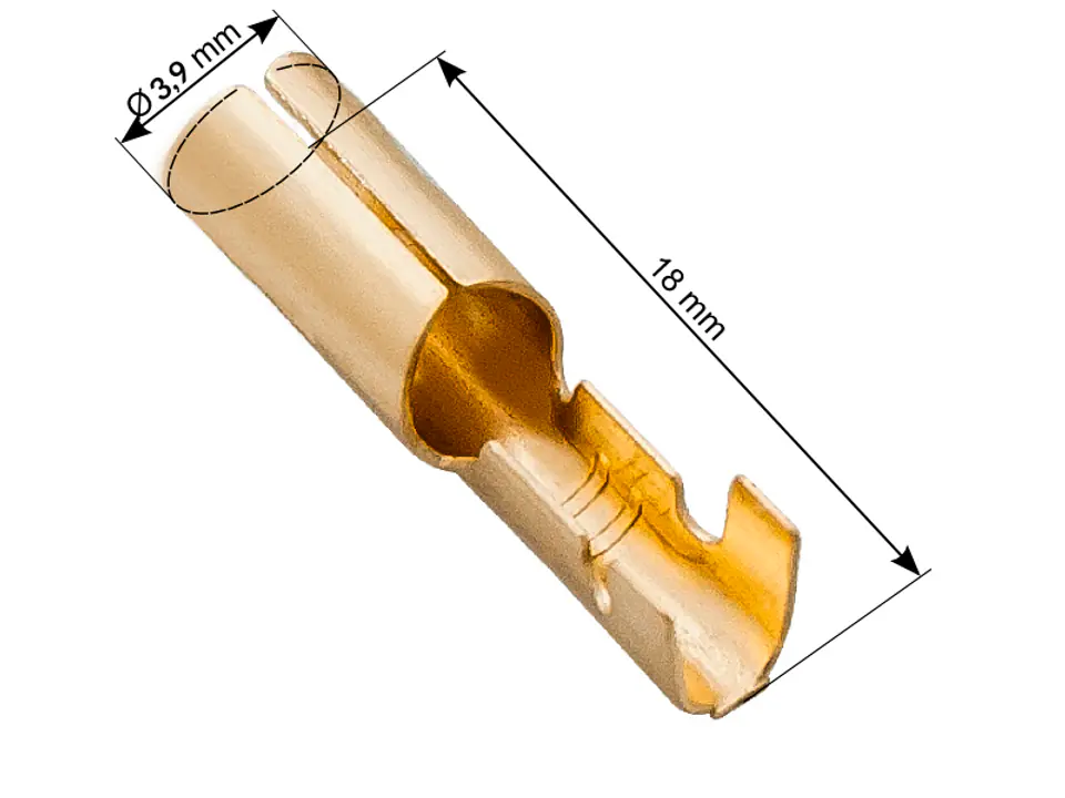 ⁨Konektor nieizol.tulejka 3,9/18mm (1PH)⁩ w sklepie Wasserman.eu