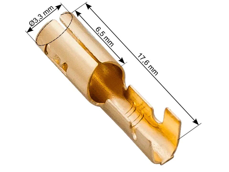 ⁨43-115# Konektor nieizolowany żeński 3,3/17,6⁩ w sklepie Wasserman.eu