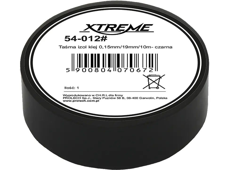⁨10 pcs. Tape Izol Adhesive 0,15mm/19mm/10m - black (1PH)⁩ at Wasserman.eu