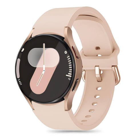 ⁨Pasek do GALAXY WATCH 4 / 5 / 5 PRO / 6 / 7 / FE Tech-Protect Silicone Caffe Latte kremowe⁩ w sklepie Wasserman.eu