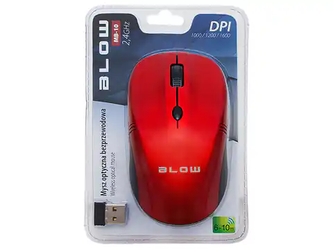 ⁨Optical mouse wireless. BLOW MB-10 Red⁩ at Wasserman.eu