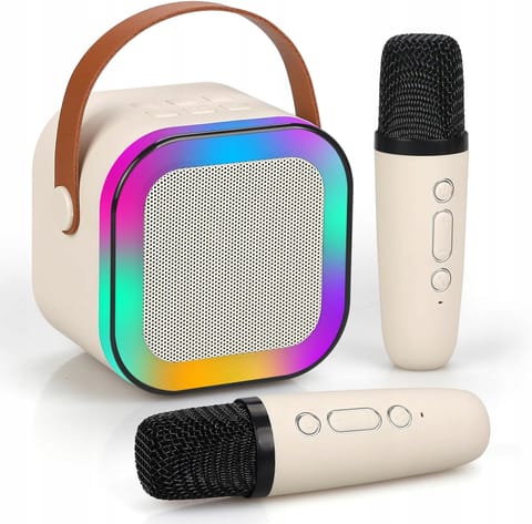 ⁨EXTRALINK KIDS MINI KARAOKE SPEAKER + 2 MICROPHONE WHITE⁩ w sklepie Wasserman.eu
