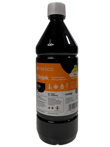 ⁨Paliwo olej do lamp, pochodni i świec 1,0L CYTRYNOWY⁩ w sklepie Wasserman.eu