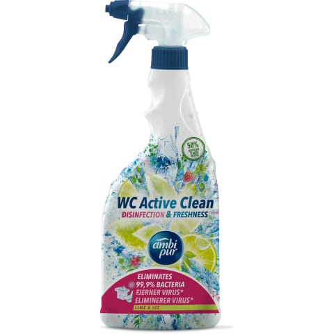 ⁨Ambi Pur WC Active Clean Lime&Ice Spray 750 ml⁩ w sklepie Wasserman.eu