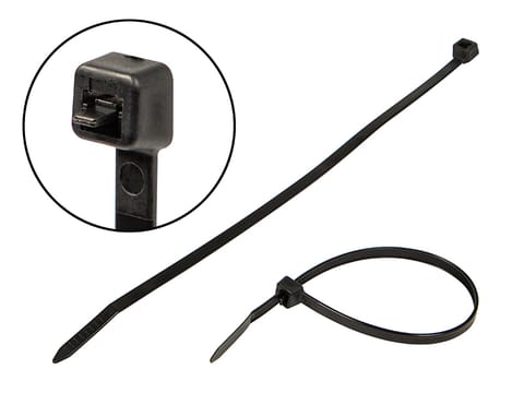 ⁨Opaska  zaciskowa 4,8x200mm czarna rozpinana`⁩ w sklepie Wasserman.eu