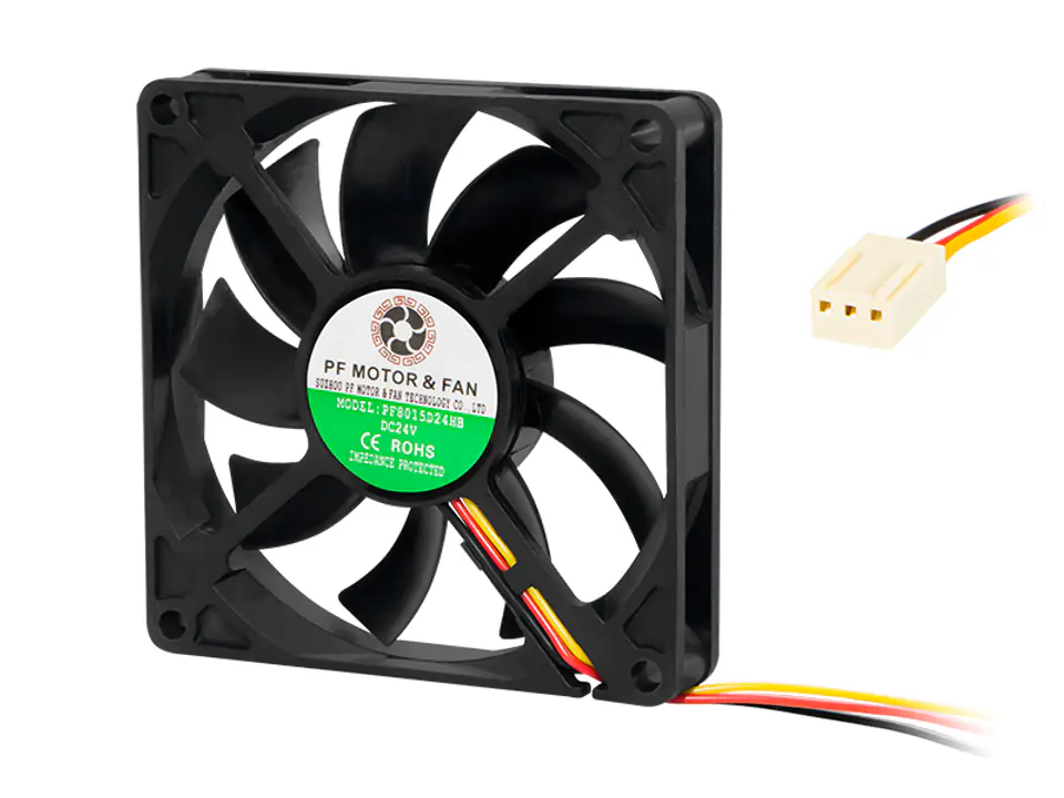 ⁨Fan 80x15mm 24V BB. 3-trans. (1PH)⁩ at Wasserman.eu