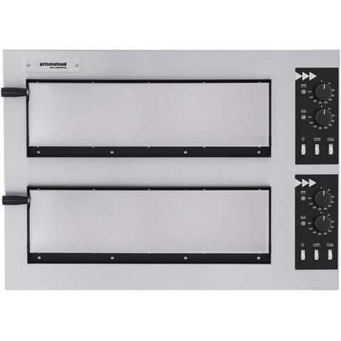 ⁨Piec do pizzy 2-komorowy na 2 pizze śr. 45 cm BASIC 2/50 VETRO 6000 W⁩ w sklepie Wasserman.eu