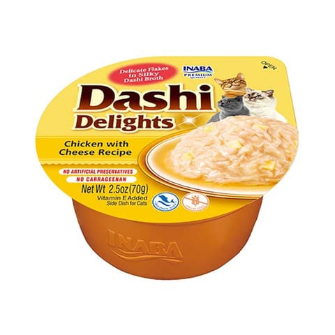 ⁨INABA Dashi Delights Chicken with cheese in broth - cat treats - 70g⁩ at Wasserman.eu