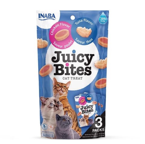 ⁨INABA Juicy Bites Chicken and tuna - cat treats - 3 x 11g⁩ at Wasserman.eu