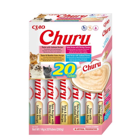 ⁨INABA Churu Variety box Seafood - cat treats - 20 x 14g⁩ at Wasserman.eu