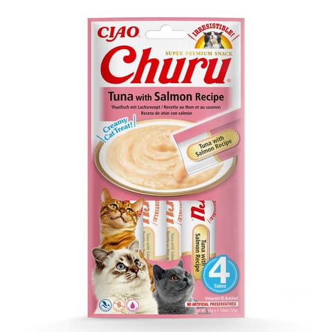 ⁨INABA Churu Tuna with salmon - cat treats - 4x14 g⁩ at Wasserman.eu