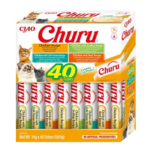 ⁨INABA Churu Variety box Chicken - cat treats - 40 x 14g⁩ at Wasserman.eu