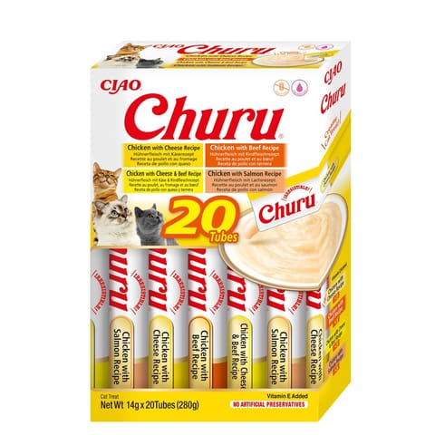 ⁨INABA Churu Variety box Chicken and beef - cat treats - 20 x 14g⁩ at Wasserman.eu