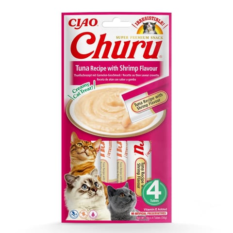 ⁨INABA Churu Tuna with shrimp flavour - cat treats - 4x14 g⁩ at Wasserman.eu