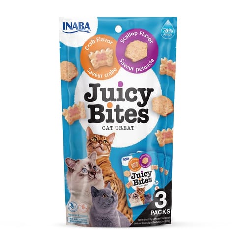 ⁨INABA Juicy Bites Crab and Scallop - cat treats - 3x11,3 g⁩ at Wasserman.eu