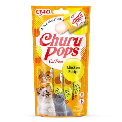 ⁨INABA Churu Pops Kurczak - przysmak dla kota - 4x15 g⁩ w sklepie Wasserman.eu
